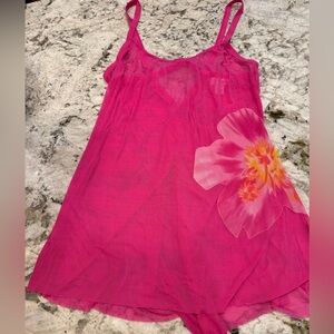 Pink Floral Sheer Lingerie